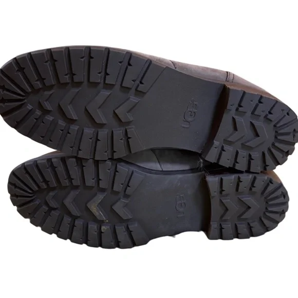 UGG Boots Fraser Stout Shearling Fur, Water-Resistant, Leather, Winter Combat, 7 - Picture 9 of 11